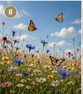 Wildflowers and butterflies